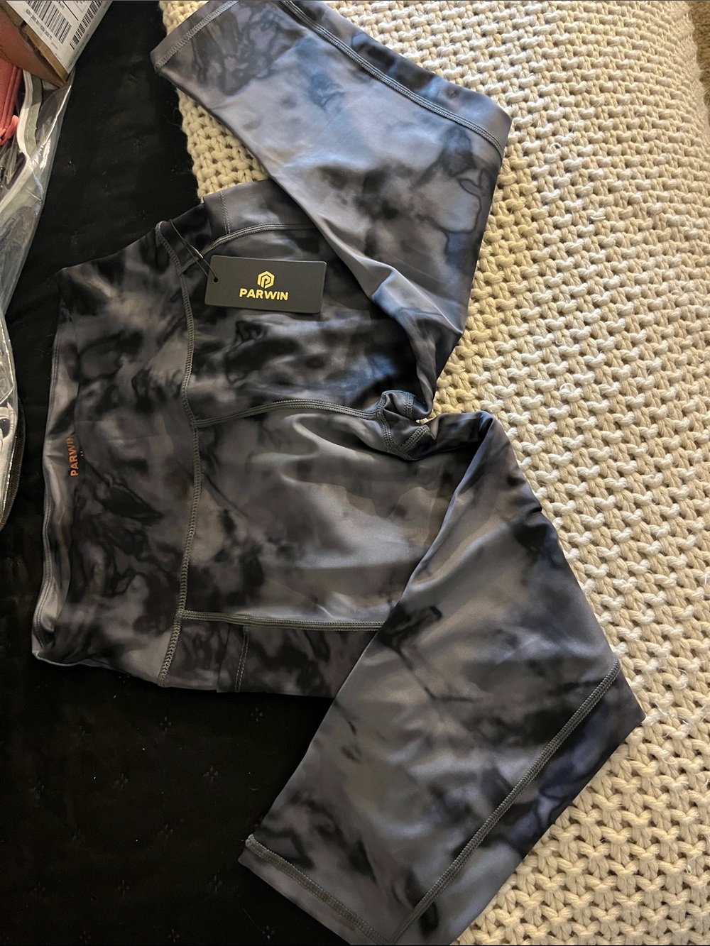 Women's Black Tie-Dye Leggings